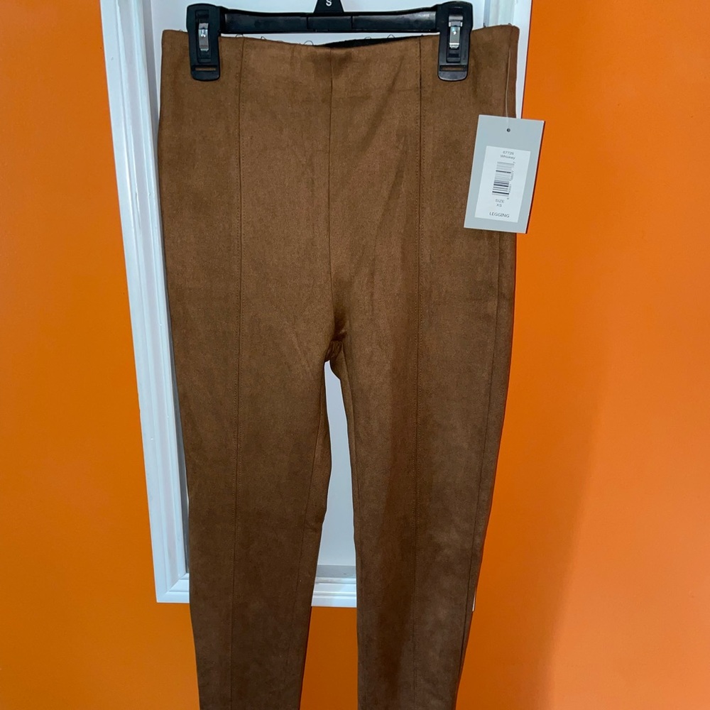 Suede leggings